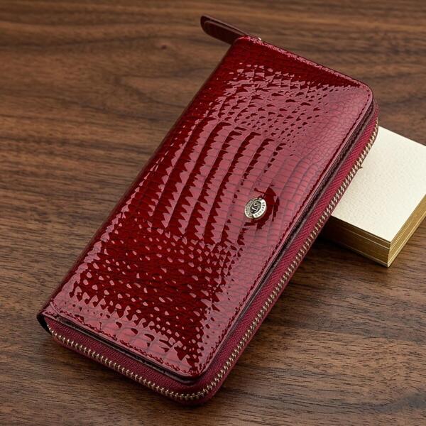Кошелек женский кожаный St Leather 18434 бордовый фото
