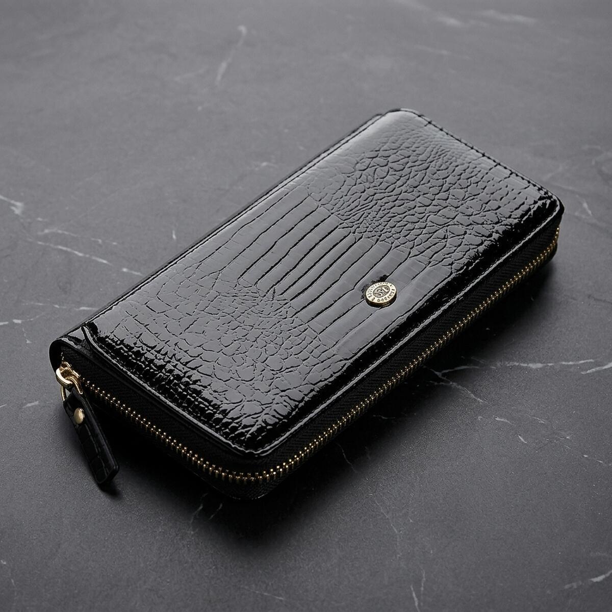 Кошелек женский кожаный St Leather 18437 черный фото1