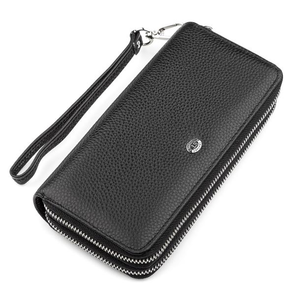 Кошелек женский кожаный St Leather 18446 черный фото