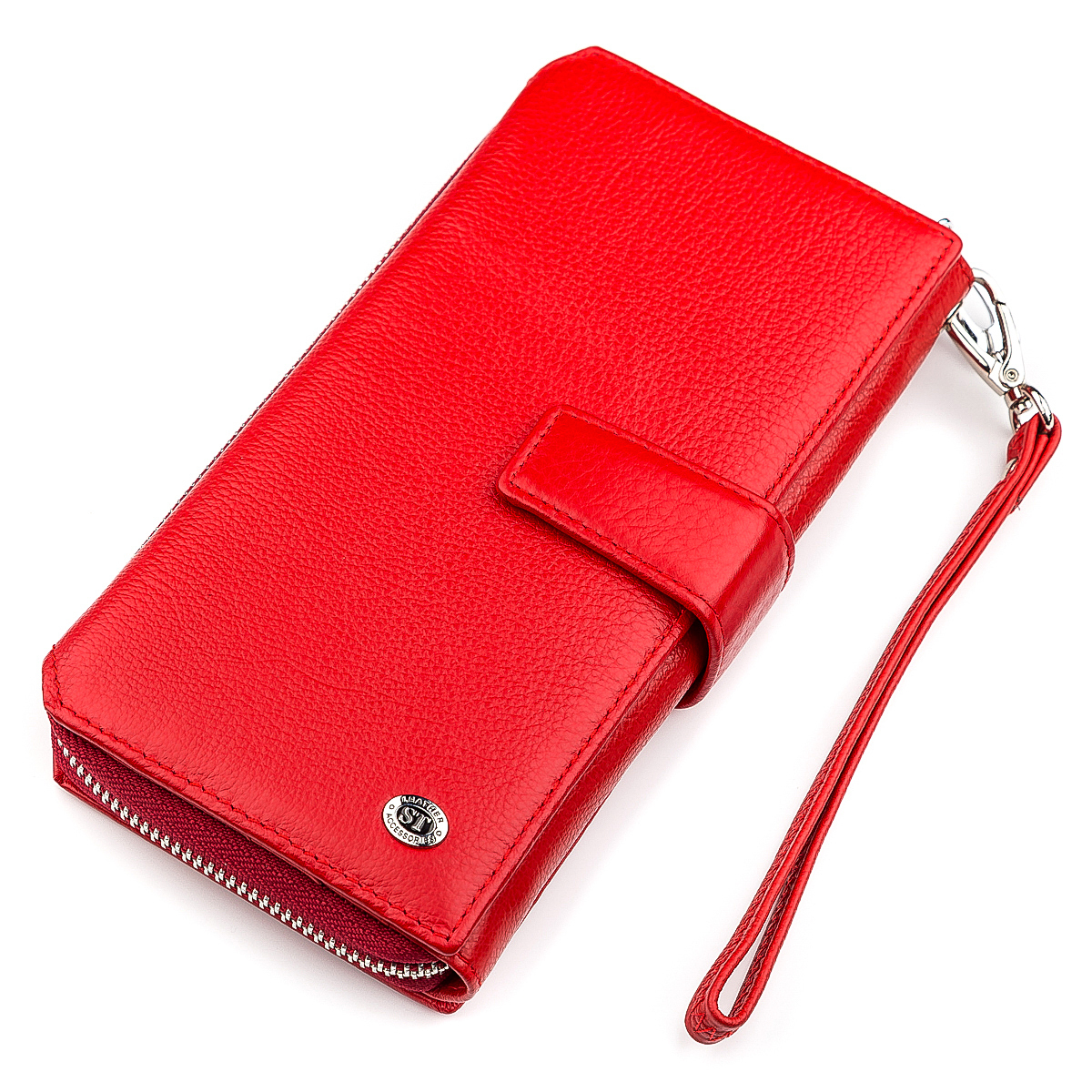 Кошелек женский кожаный St Leather 18456 красный фото1