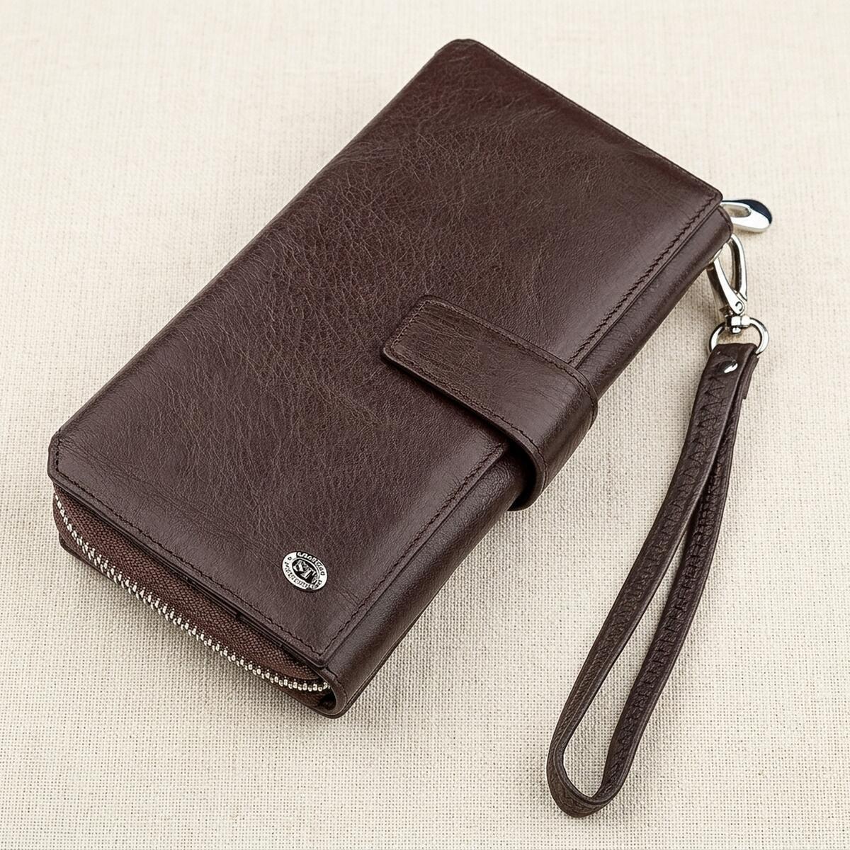 Гаманець жіночий шкіряний St Leather 18457 коричневий фото1