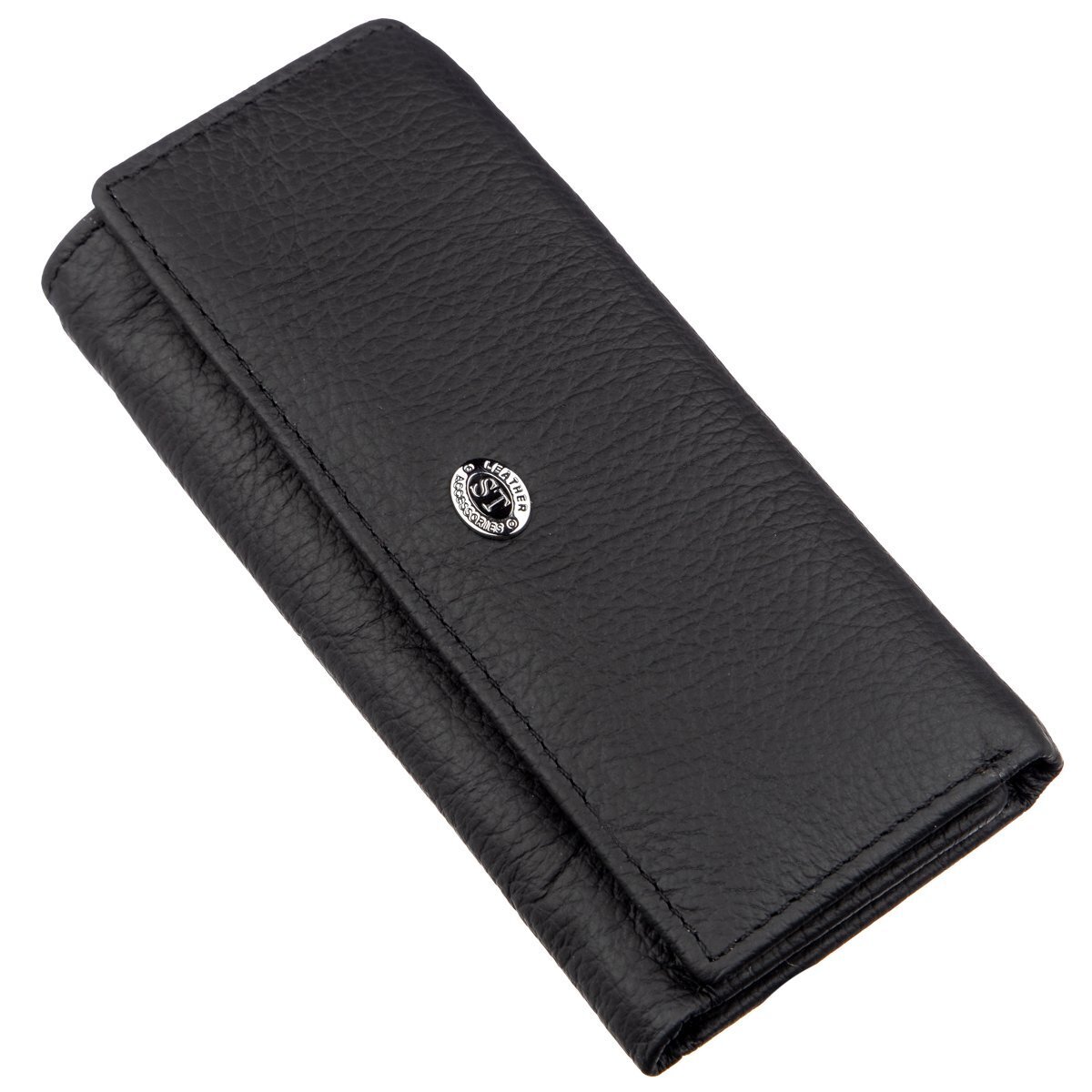 Кошелек мужкой кожаный St Leather 18839 черный фото1