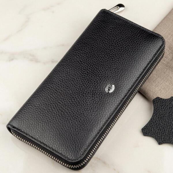 Кошелек женский кожаный St Leather 18863 черный фото