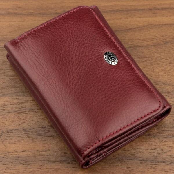 Кошелек женский кожаный St Leather 18885 темно-красный фото