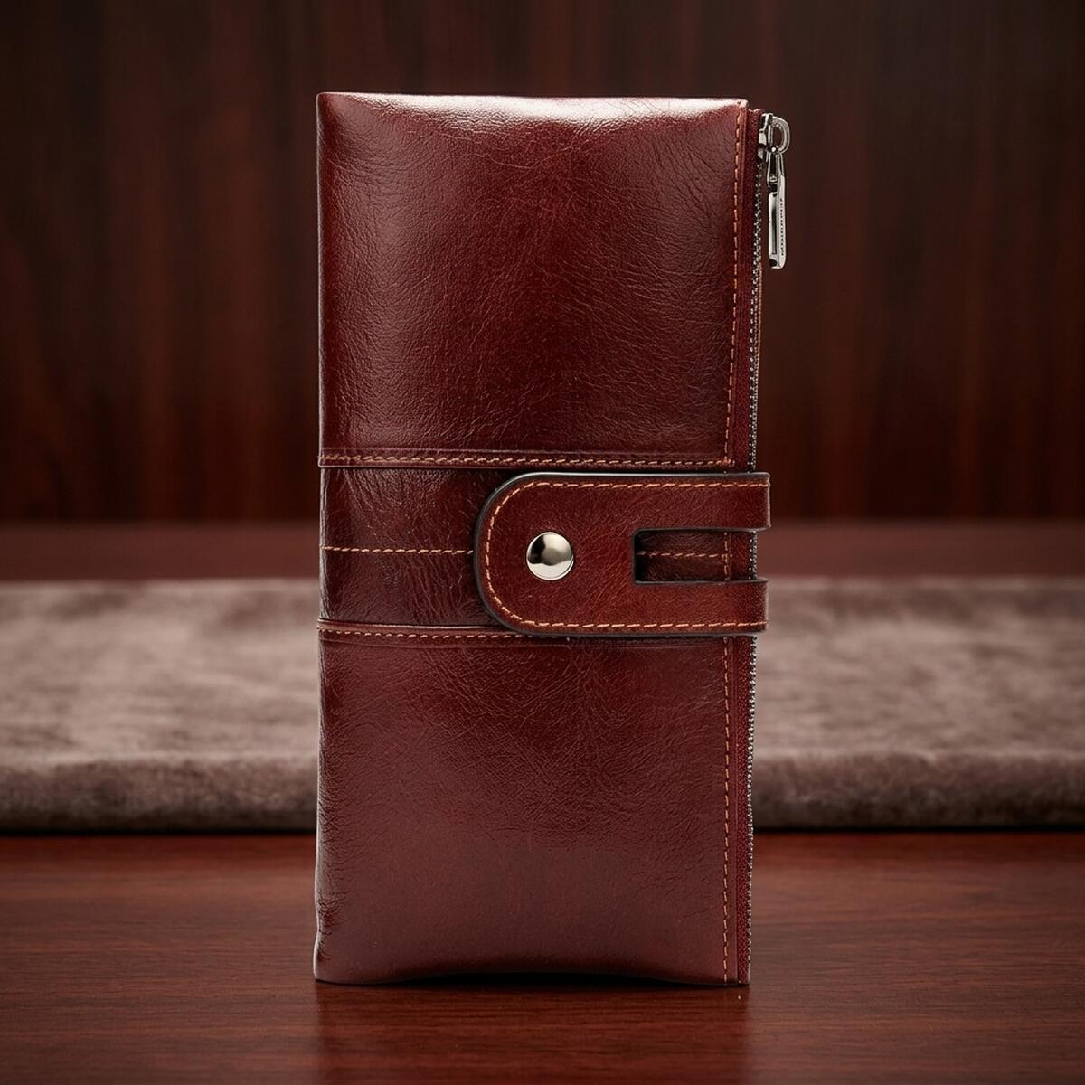 Кошелек женский кожаный Vintage 14906 бордовый фото1