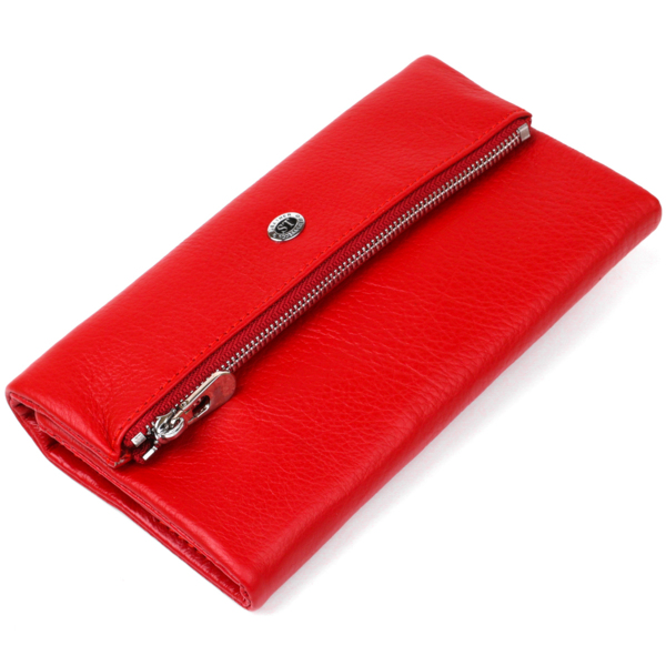 Кошелек женский кожаный St Leather 19256 красный фото