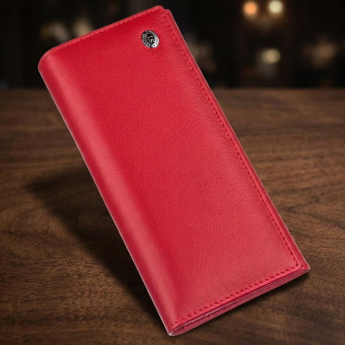 Кошелек женский кожаный St Leather 19259 красный фото1
