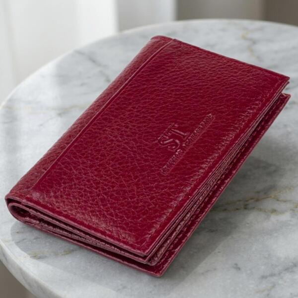 Кошелек женский кожаный St Leather 19322 бордовый фото