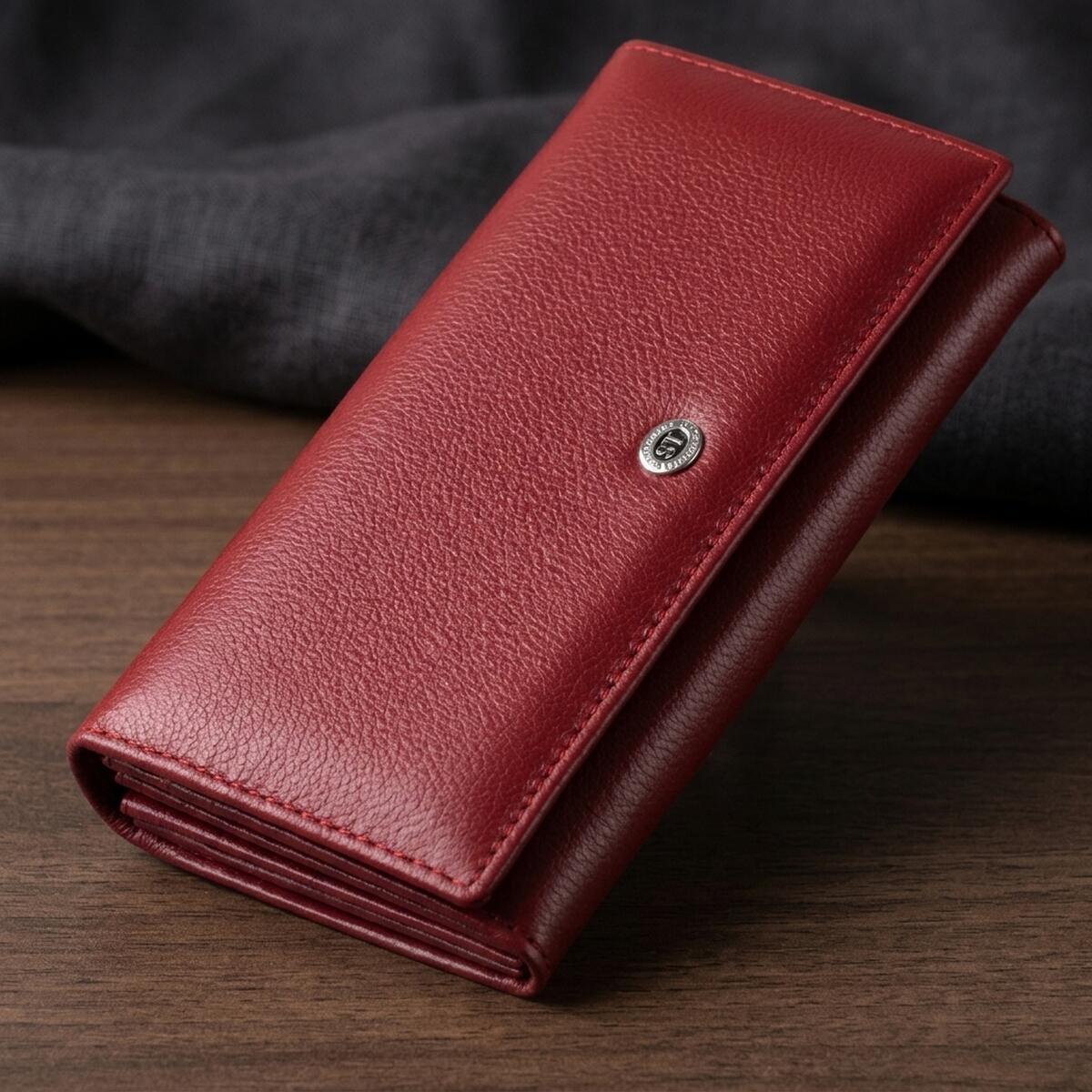 Кошелек женский кожаный St Leather 19339 бордовый фото1