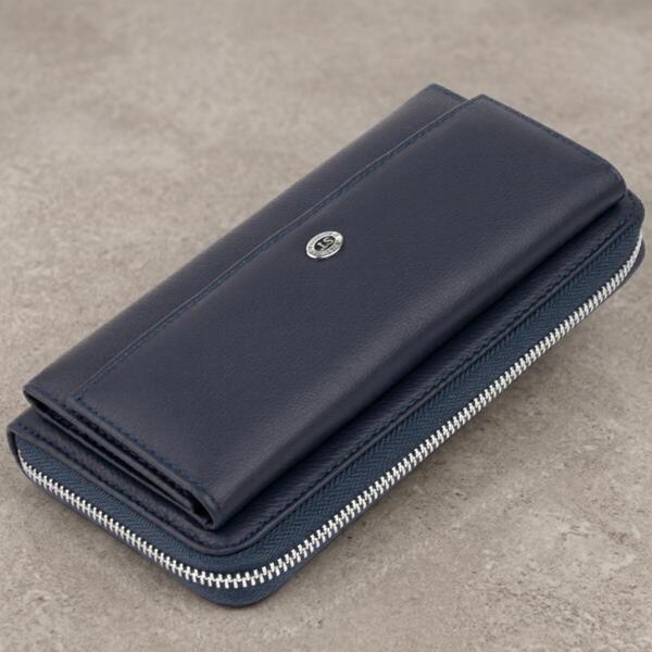 Кошелек женский кожаный St Leather 11310 синий фото