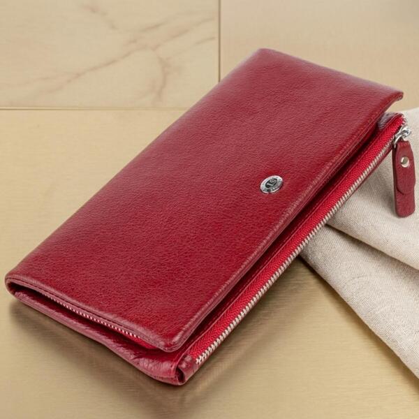 Кошелек женский кожаный St Leather 11321 бордовый фото