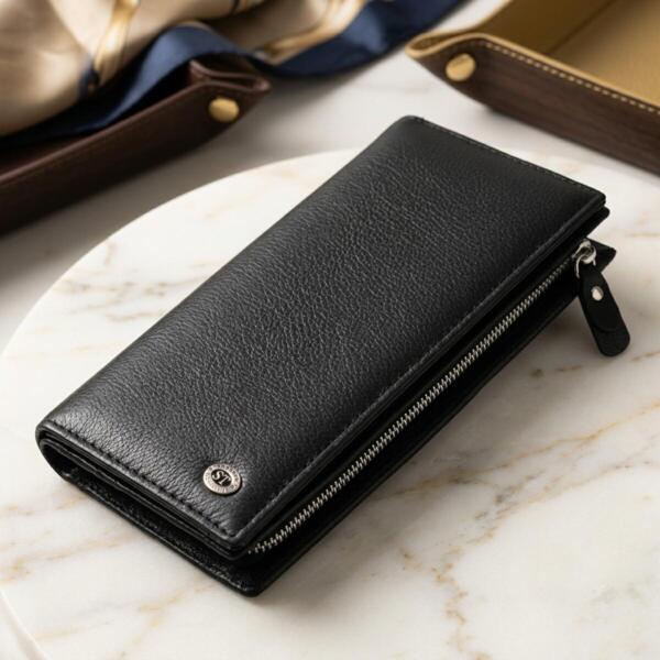 Гаманець шкіряний St Leather 11511 чорний фото