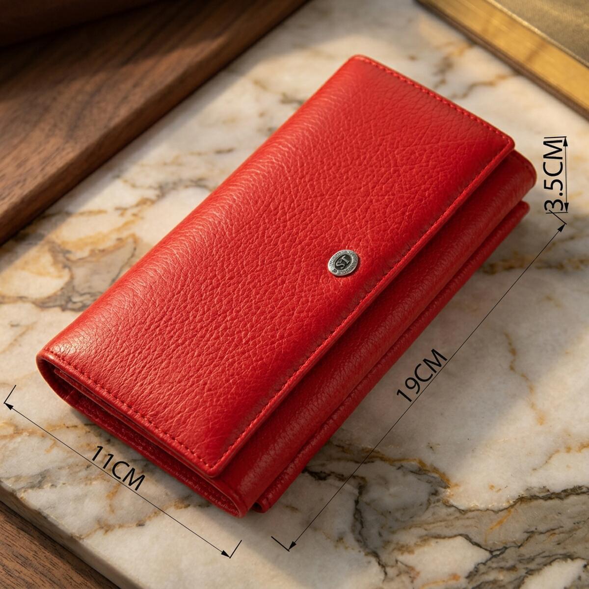 Гаманець жіночий шкіряний St Leather 11516 червоний фото1