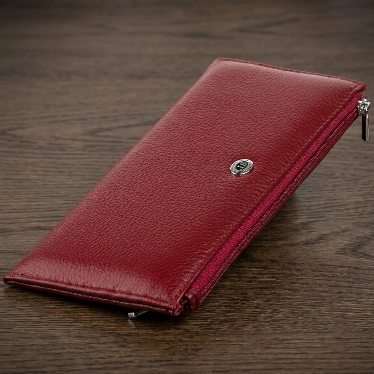 Кошелек женский кожаный St Leather 14295 бордовый фото1