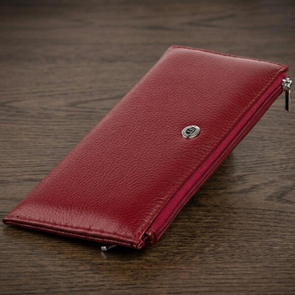 Кошелек женский кожаный St Leather 14295 бордовый фото