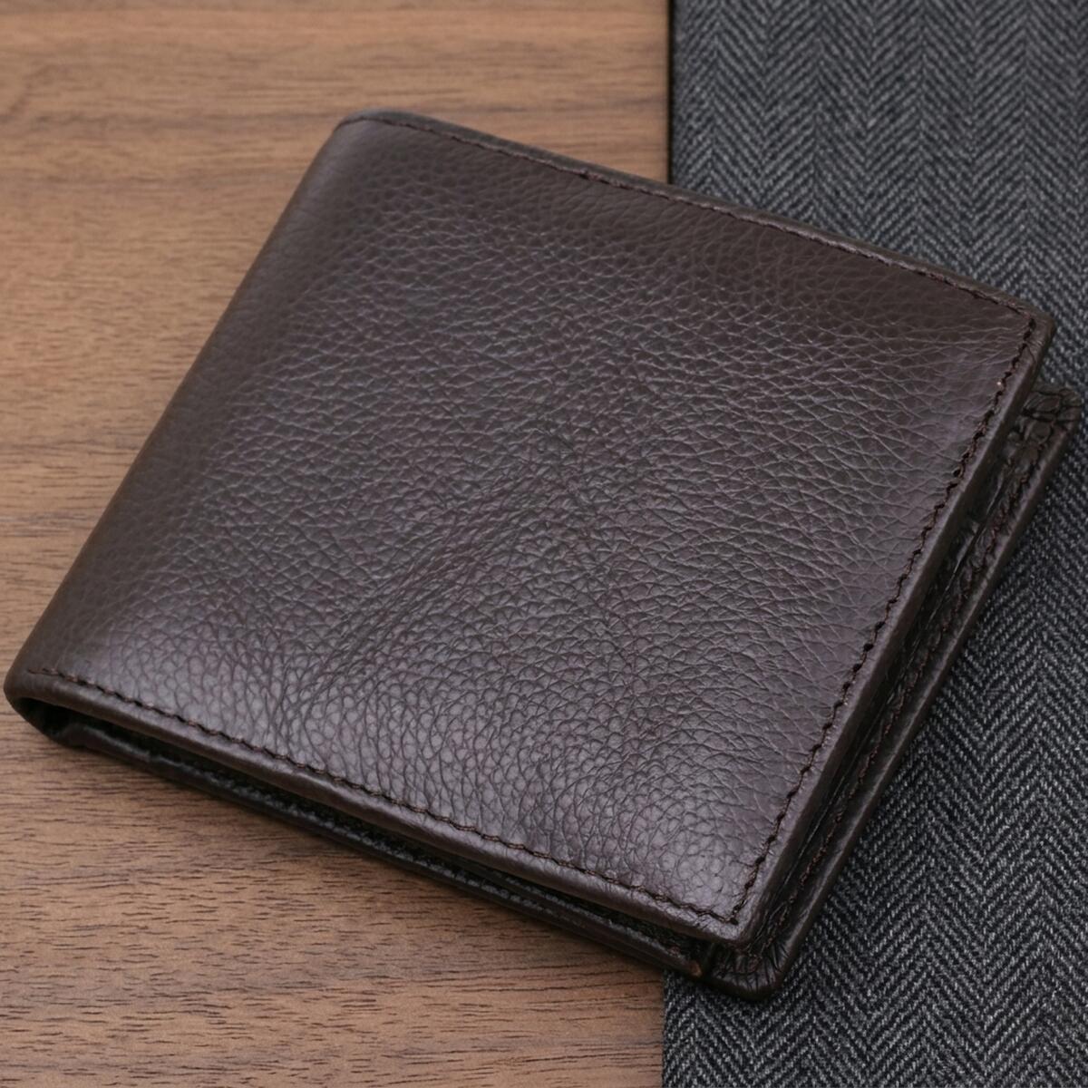 Кошелек мужкой кожаный Vintage 16507 коричневый фото1