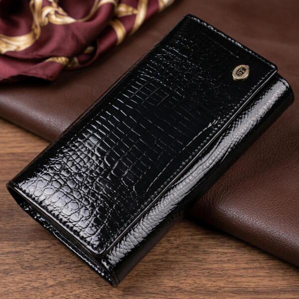 Кошелек женский кожаный St Leather 21380 черный фото