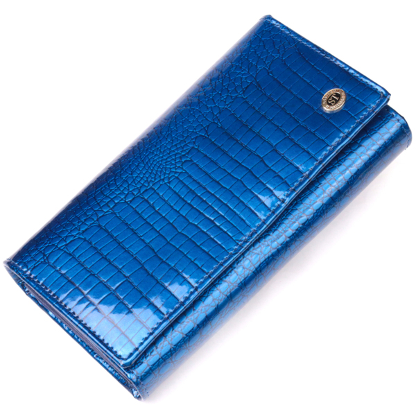 Кошелек женский кожаный St Leather 21381 синий фото