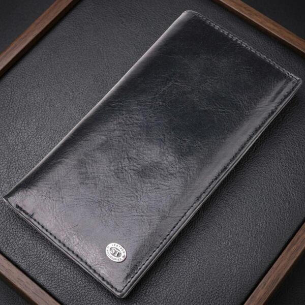 Гаманець чоловічий шкіряний St Leather 21404 чорний фото