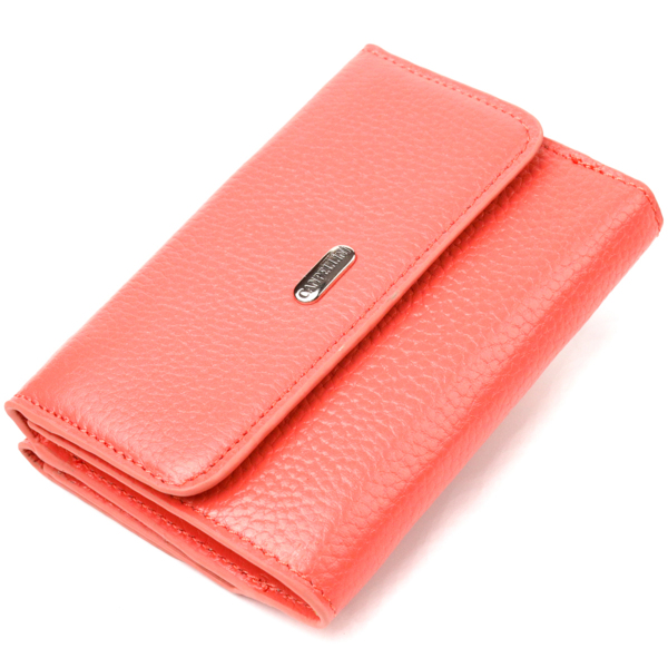 Кошелек женский кожаный Canpellini 21654 коралловый фото