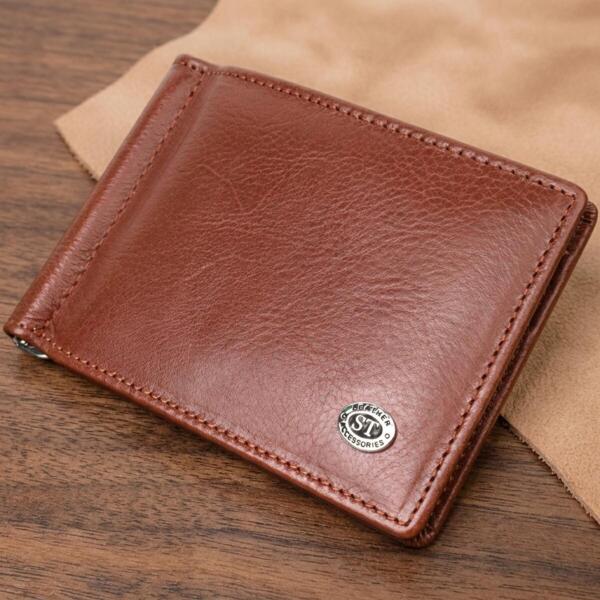 Кошелек мужкой кожаный St Leather 19456 коричневый фото