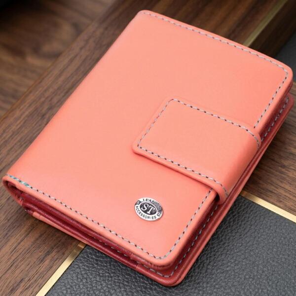 Кошелек женский кожаный St Leather 19489 оранжевый фото