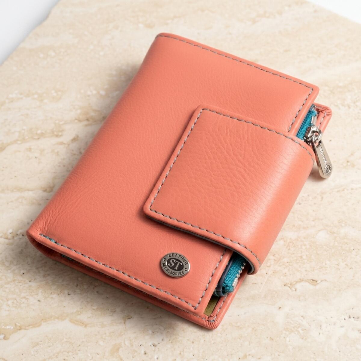 Кошелек женский кожаный St Leather 19498 оранжевый фото1