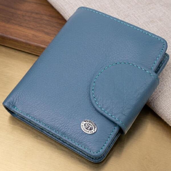 Кошелек женский кожаный St Leather 19508 бирюзовый фото