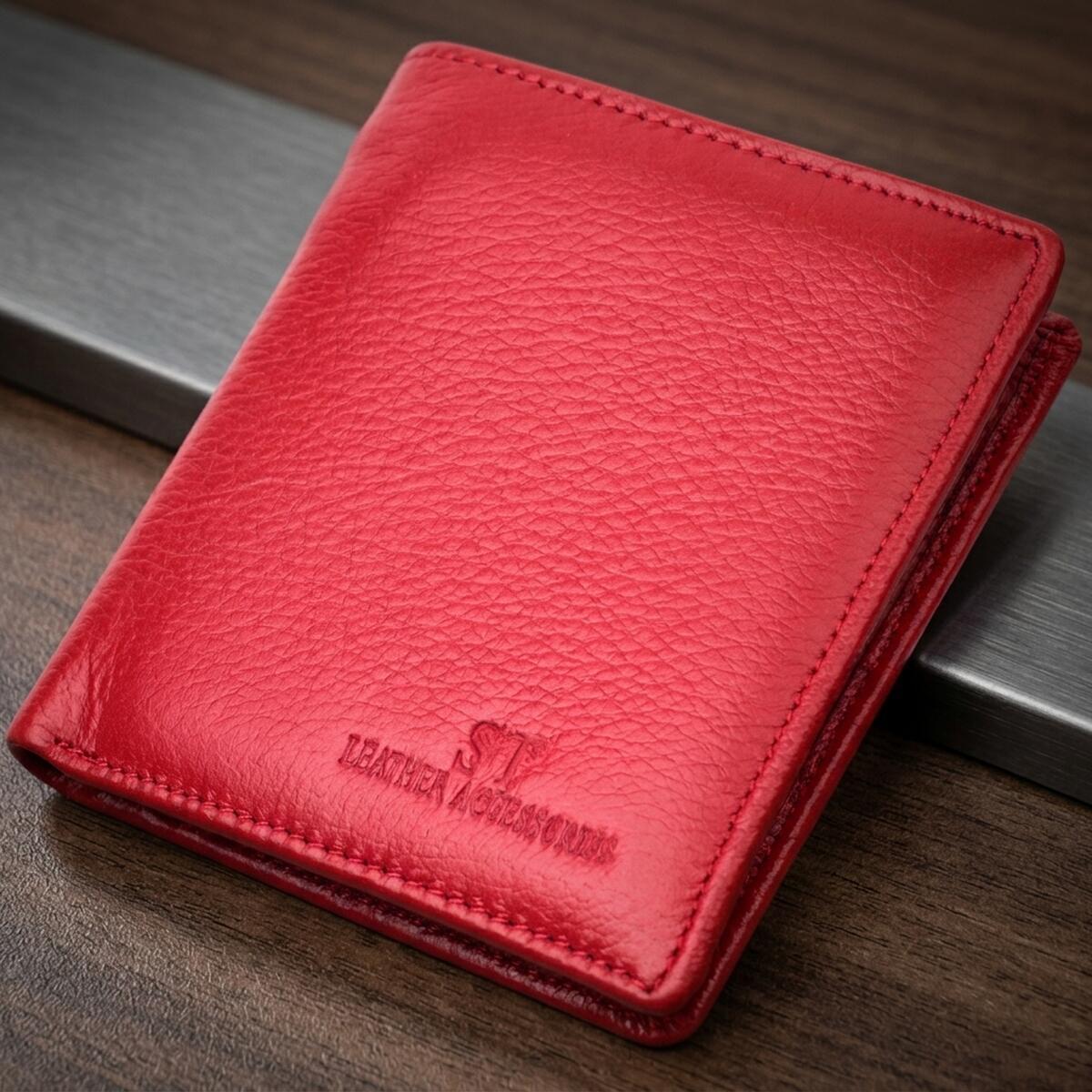 Гаманець жіночий шкіряний St Leather 22449 червоний фото1