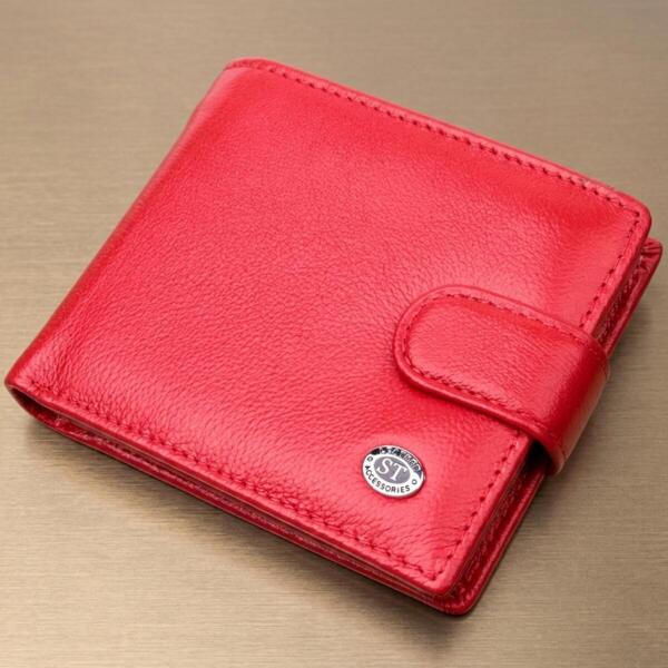 Кошелек женский кожаный St Leather 22455 красный фото