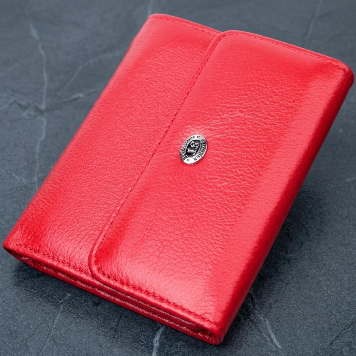 Гаманець жіночий шкіряний St Leather 22466 червоний фото1