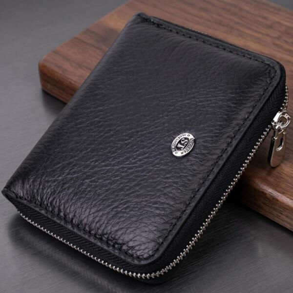 Гаманець жіночий шкіряний St Leather 22467 чорний фото