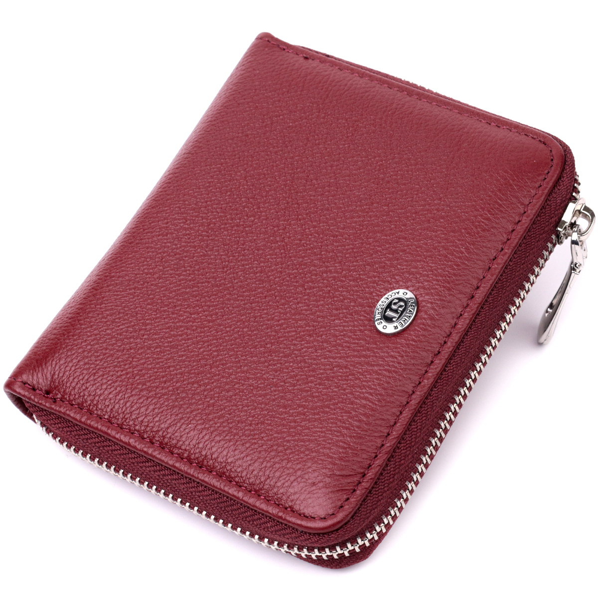 Кошелек женский кожаный St Leather 22474 бордовый фото1