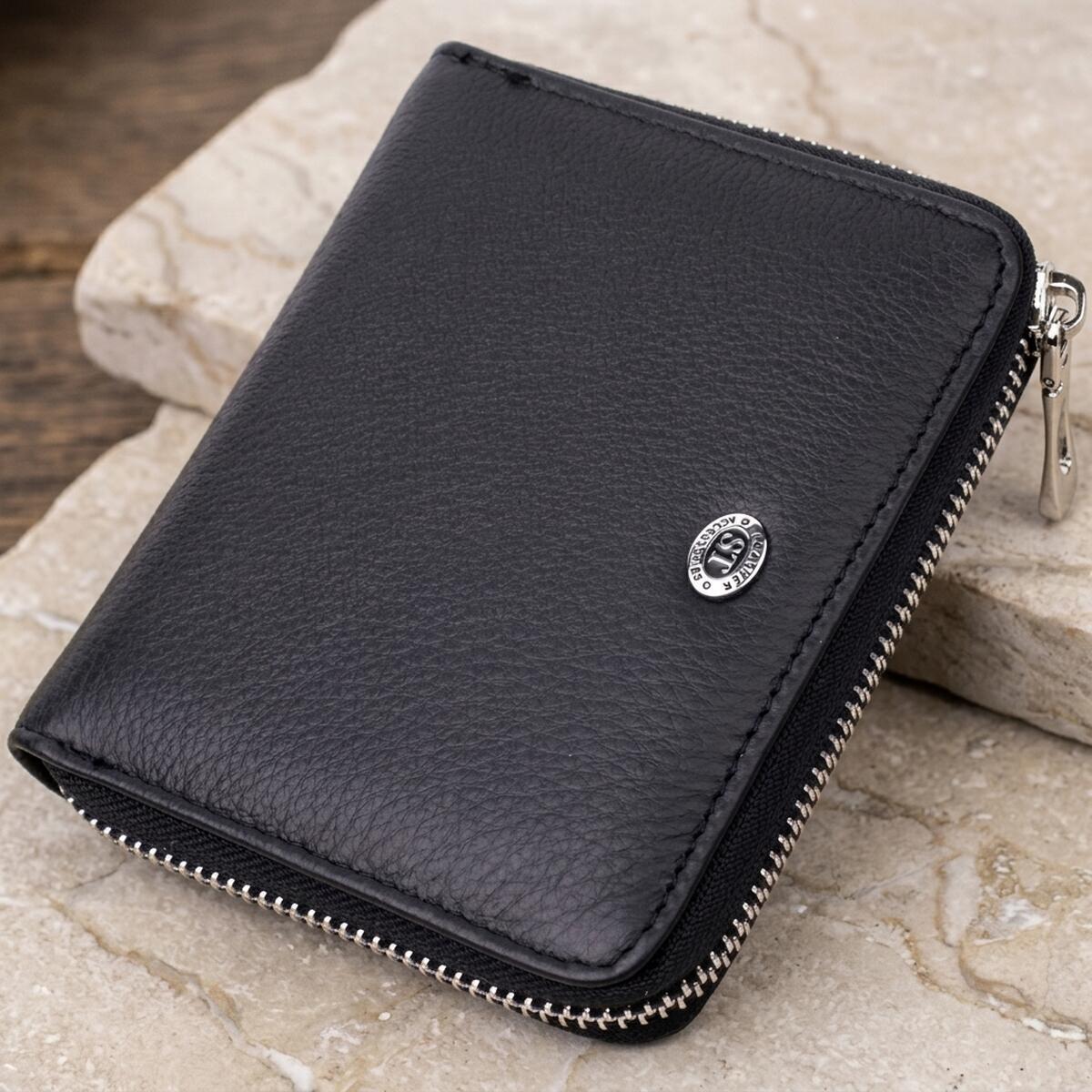 Кошелек женский кожаный St Leather 22475 черный фото1