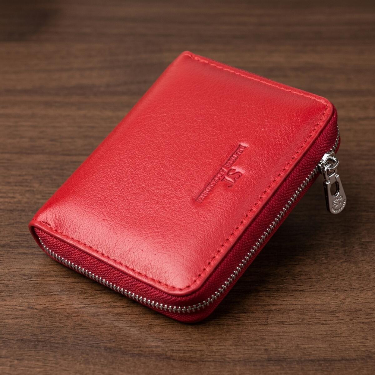Кошелек женский кожаный St Leather 22478 красный фото1