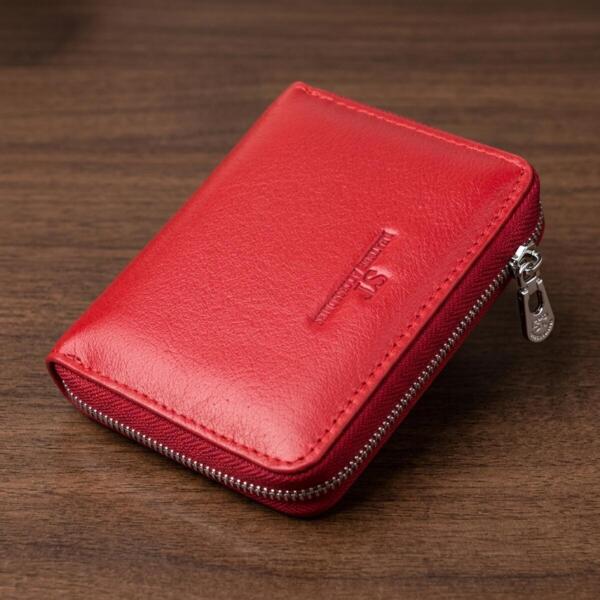 Кошелек женский кожаный St Leather 22478 красный фото
