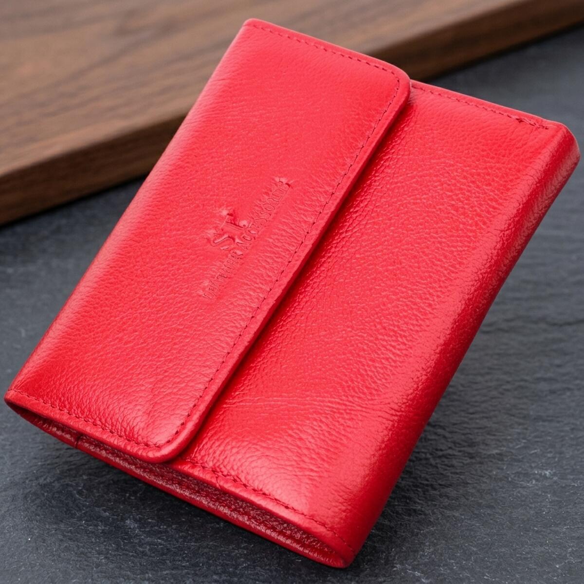Кошелек женский кожаный St Leather 22481 красный фото1