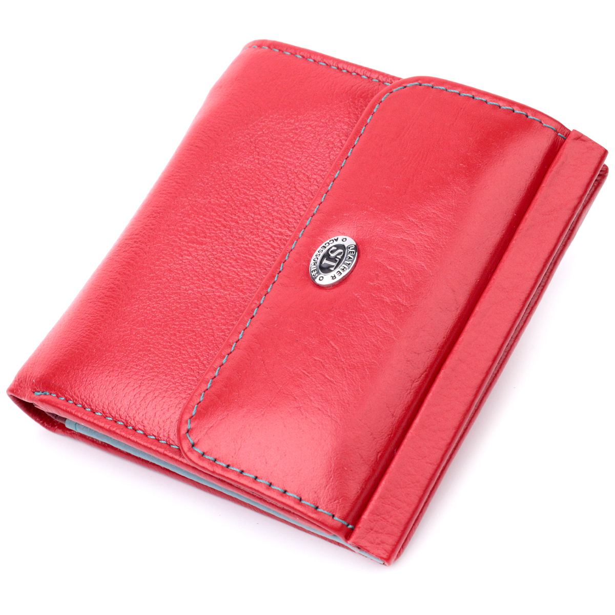Кошелек женский кожаный St Leather 22485 красный фото1