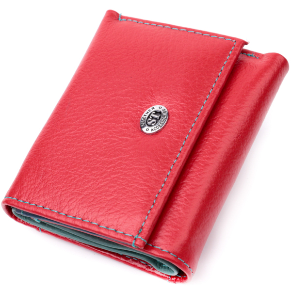 Кошелек женский кожаный St Leather 22491 красный фото