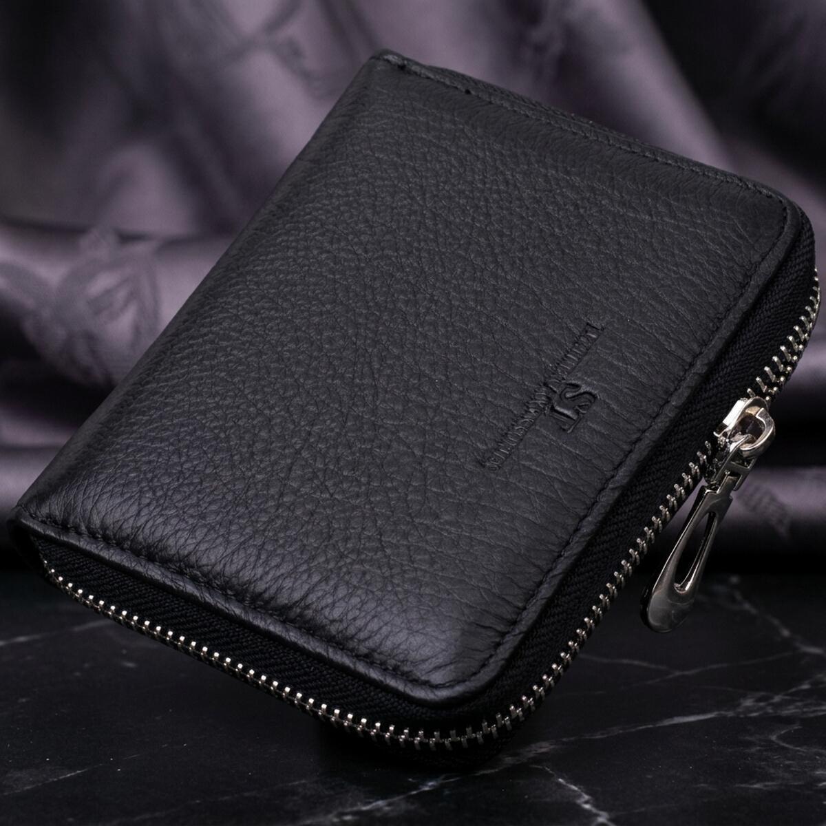 Кошелек женский кожаный St Leather 22506 черный фото1