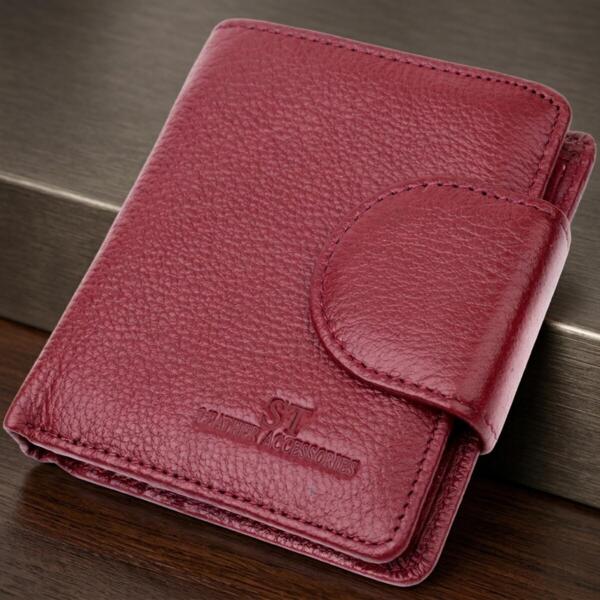 Кошелек женский кожаный St Leather 22514 бордовый