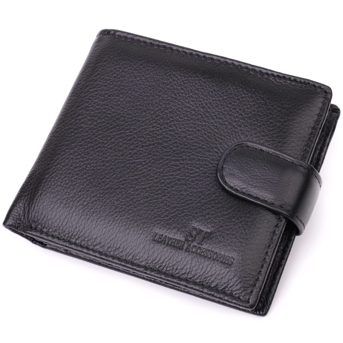 Кошелек мужкой кожаный St Leather 22527 черный фото1