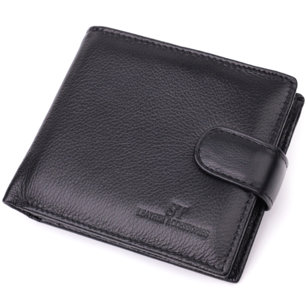 Кошелек мужкой кожаный St Leather 22527 черный фото