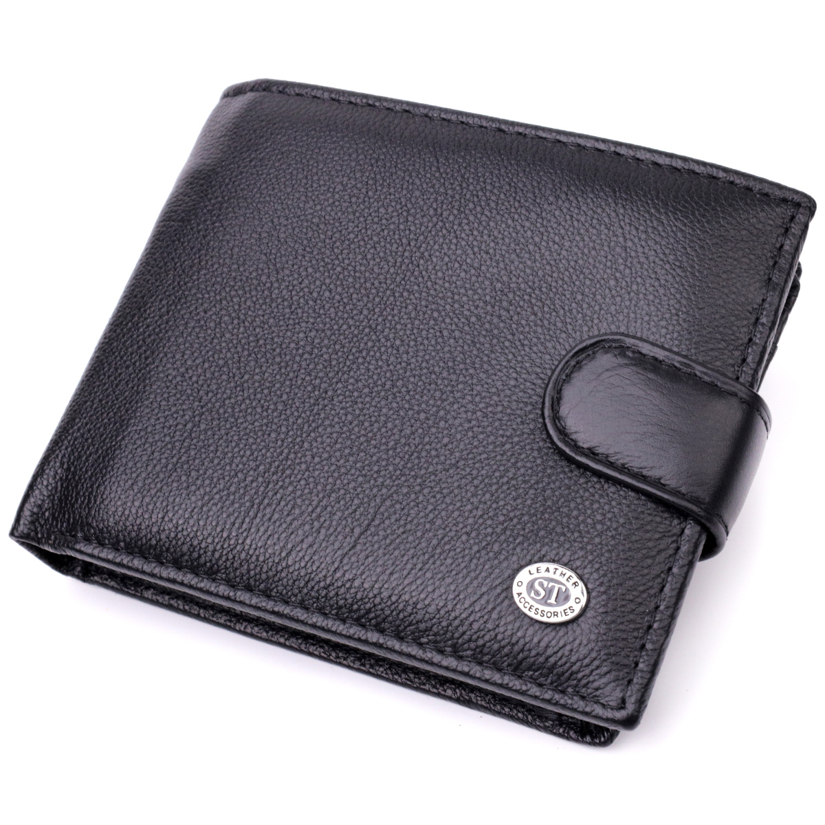 Кошелек мужкой кожаный St Leather 22528 черный фото1