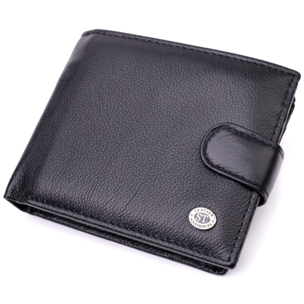 Кошелек мужкой кожаный St Leather 22528 черный фото