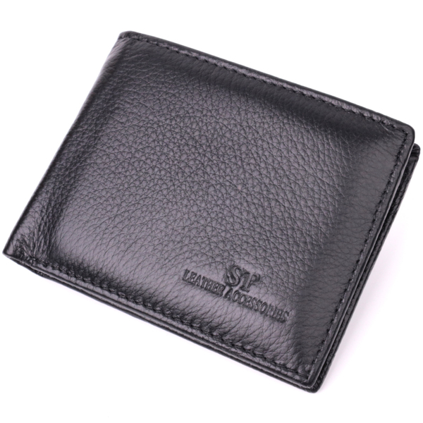 Кошелек мужкой кожаный St Leather 22540 черный фото