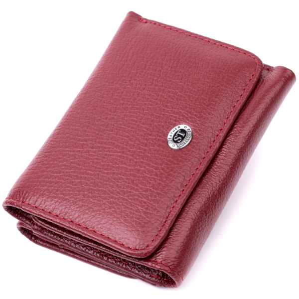 Кошелек женский кожаный St Leather 22463 бордовый фото