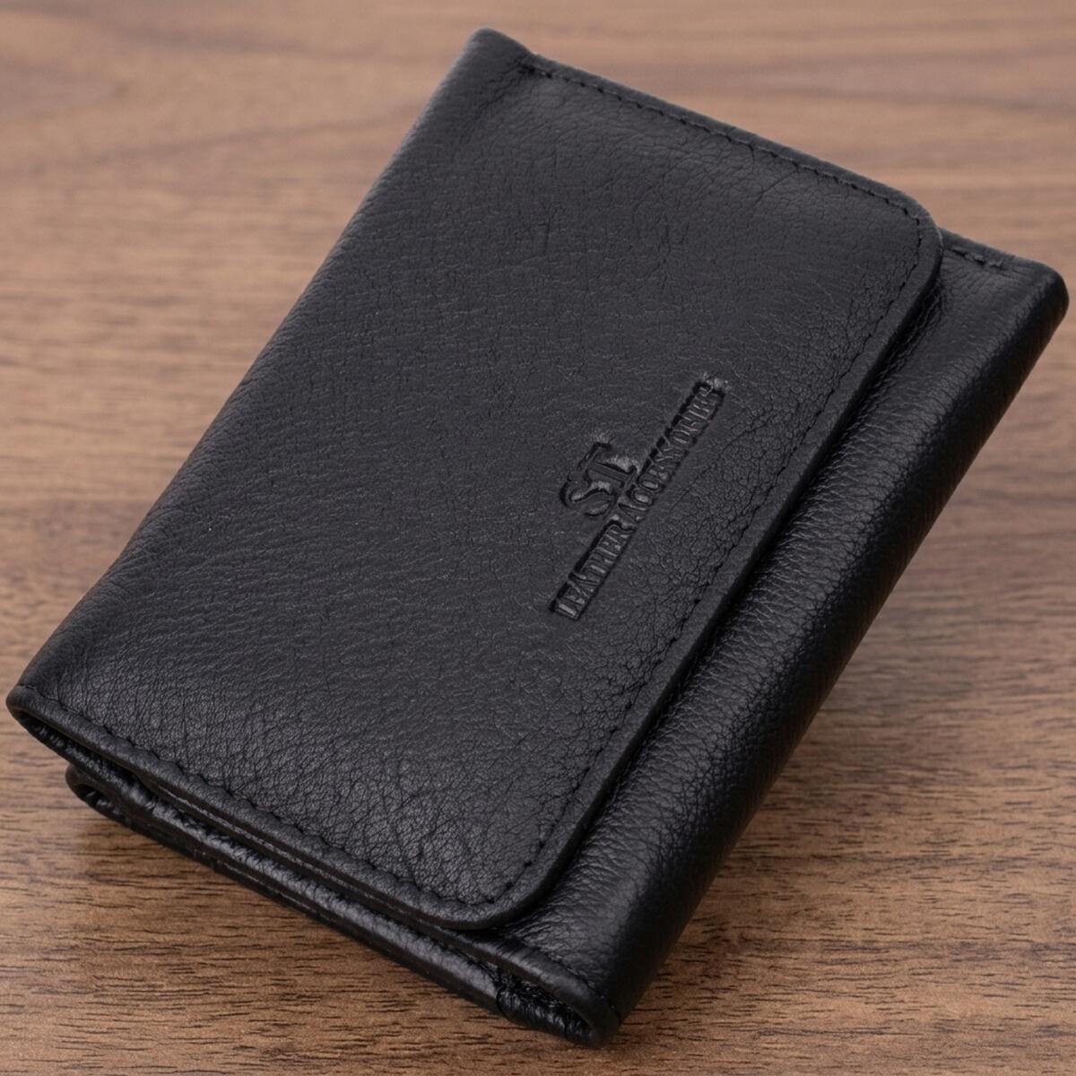Кошелек женский кожаный St Leather 16804 черный фото1