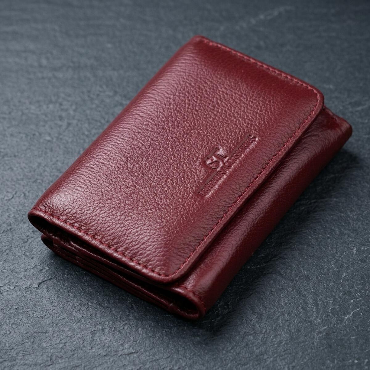 Кошелек женский кожаный St Leather 16805 бордовый фото1