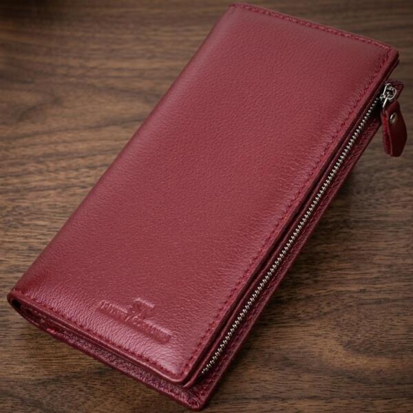 Кошелек женский кожаный St Leather 22680 бордовый фото
